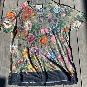 Gucci Floral Snake Silk T-Shirt